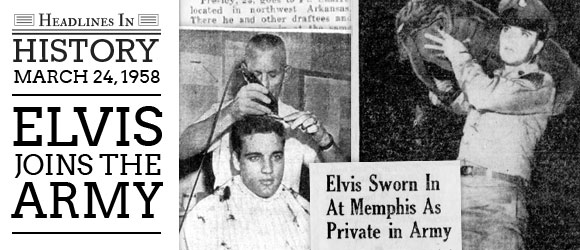Image result for elvis presley inducted into the army 1958