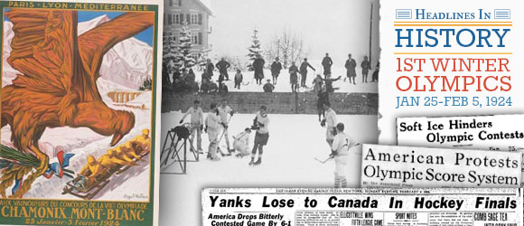 Headline in History - 1st Winter Olympics