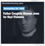 Father Coughlin Blames Jews for Nazi Violence
